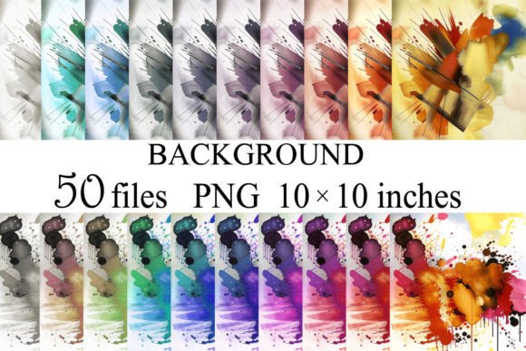 50 Watercolor Background Sublimation PNGs for Your Projects