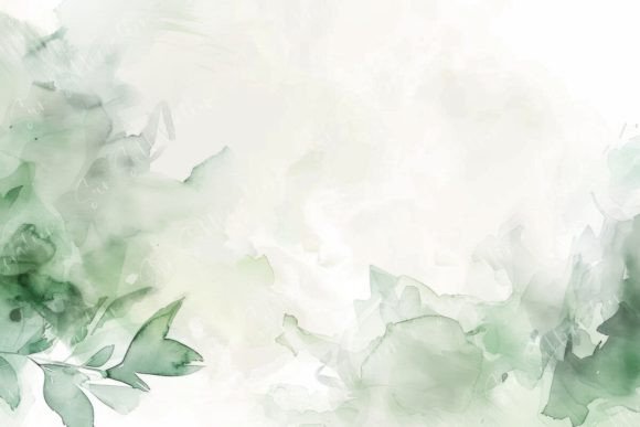 Bring Nature's Calm to Your Projects with an Abstract Green Watercolor Background