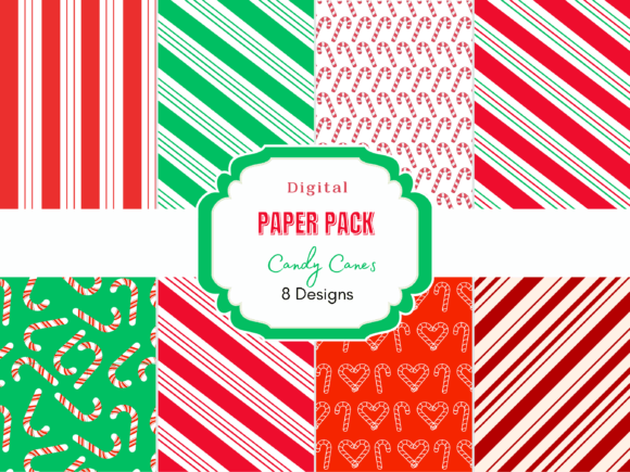 Candy Cane Peppermint Digital Paper: Your Holiday Design Secret