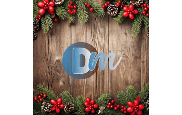 Christmas Wooden Digital Paper 36: Rustic Holiday Design