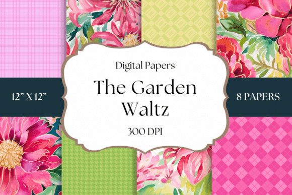 Dance Through Design: The Garden Waltz Digital Papers