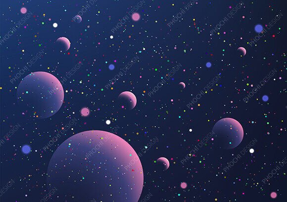 Deep Blue Cosmic Scene Background for Sci-Fi Designs