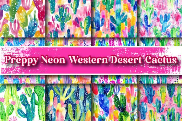 Preppy Neon Western Desert Cactus: A Modern Design Revolution