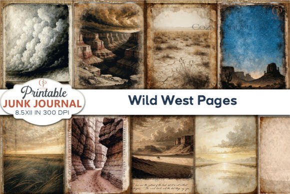 Saddle Up Your Creativity with Wild West Pages Junk Journal Pages