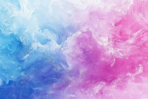 The Gentle Flow of Abstract Pink and Blue Watercolor Background