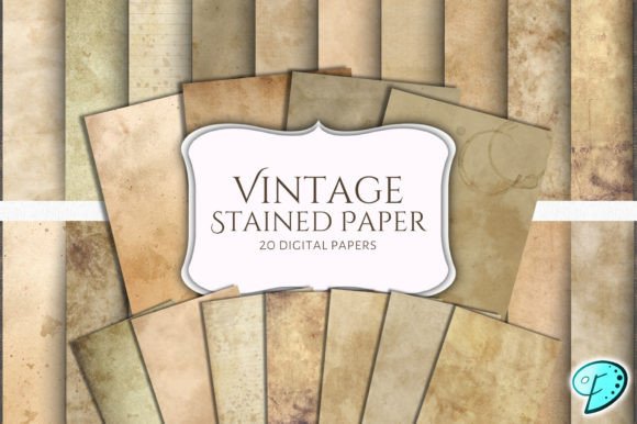 Vintage Stained Paper 20 JPEGs Bundle: A Designer's Toolkit