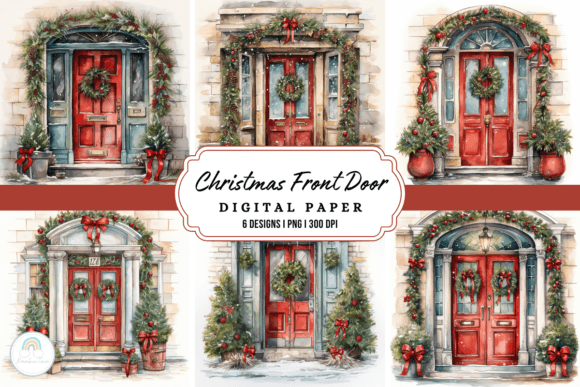 Watercolor Christmas Front Door: A Designer's Guide
