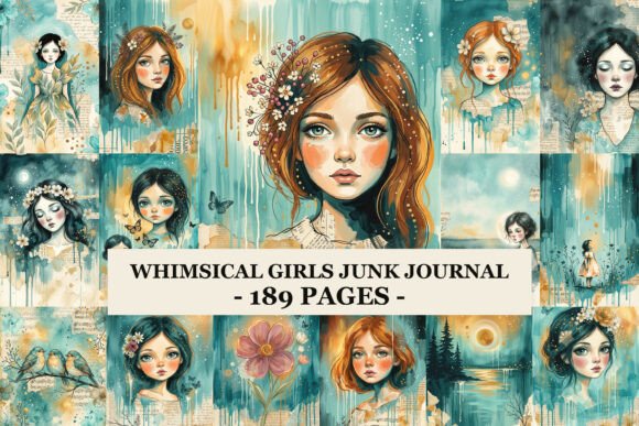 Whimsical Girls Junk Journal: A Vintage Creative Toolkit